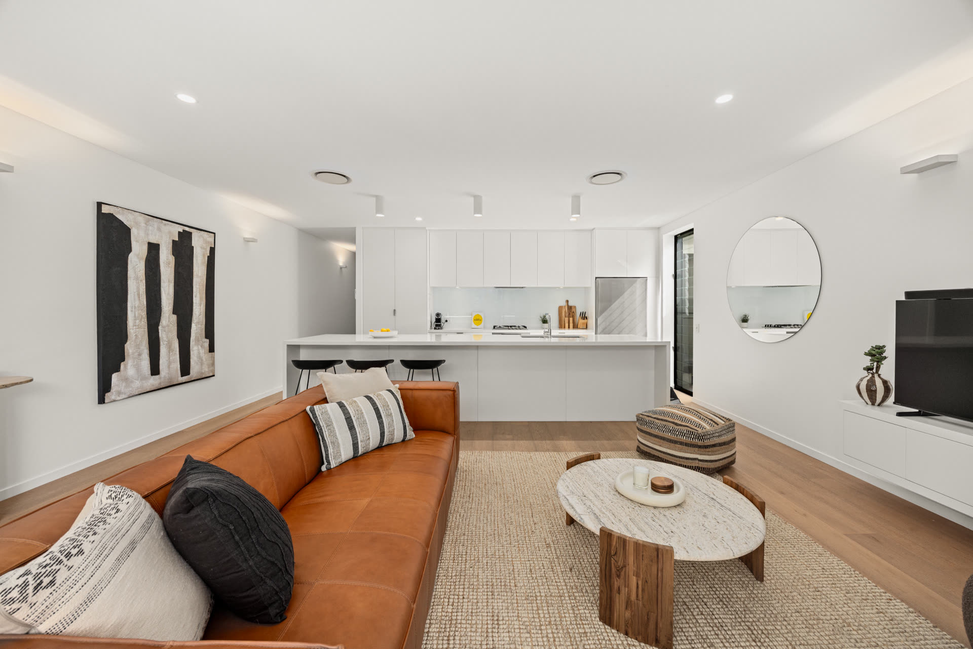 Living room and kitchen